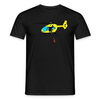 Hubschrauber Helikopter Helicopter Pilot Spotter - Männer T-Shirt - Schwarz - Vorne - AI Model Male 178 light (178cm)