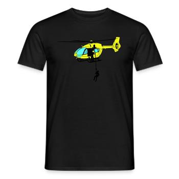 Hubschrauber Helikopter Pilote d’hélicoptère Spotter - T-shirt homme - noir - Devant - AI Model Male 178 light (178cm)