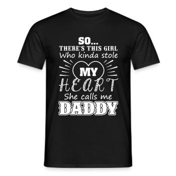 There is This Girl Calls Me Daddy Father's day - Men's T-Shirt - black - Front - AI Model Male 178 light (178cm)