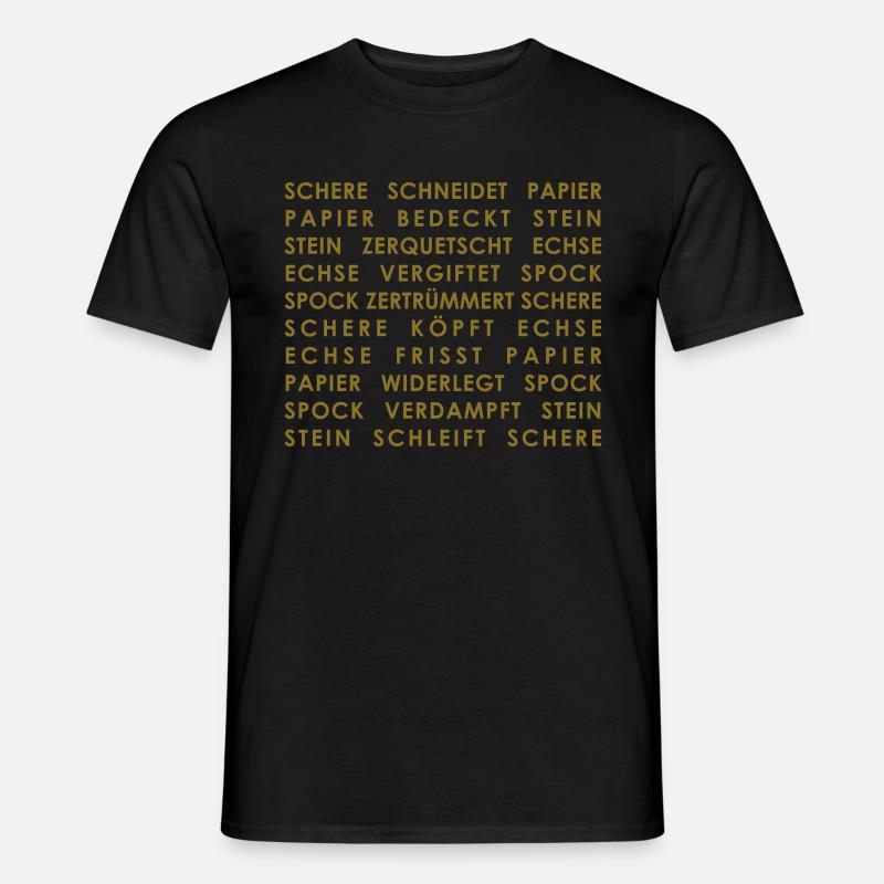 stein_papier_schere_echse_spock - Männer T-Shirt - Schwarz