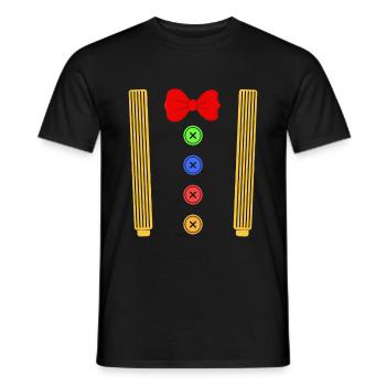 Clown braces fairing - Men's T-Shirt - black - Front - AI Model Male 178 light (178cm)