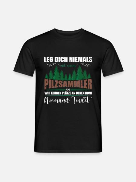 Pilzsammler Pilze Wald - Männer T-Shirt - Schwarz