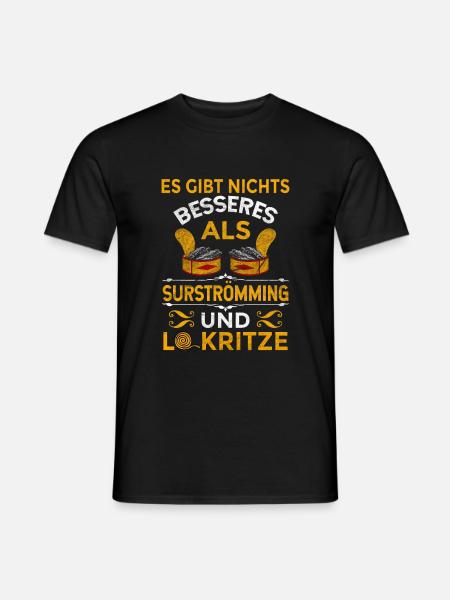Schweden Lakritze Surströmming - Männer T-Shirt - Schwarz