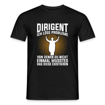 Retro Chorleiter Dirigent - Männer T-Shirt - Schwarz - Vorne - AI Model Male 178 light (178cm)