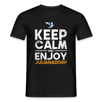 Julianadorp Niederlande Möwe Urlaub - Männer T-Shirt - Schwarz - Vorne - AI Model Male 178 light (178cm)