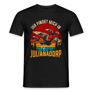 Retro Julianadorp Niederlande Urlaub Möwe - Männer T-Shirt - Schwarz - Vorne - AI Model Male 178 light (178cm)