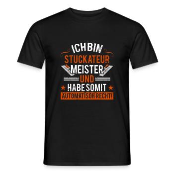 Stuckateur Meister Gipser Verputzer - Männer T-Shirt - Schwarz - Vorne - AI Model Male 178 light (178cm)