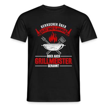 Lustiger Grillmeister Grillen BBQ - Männer T-Shirt - Schwarz - Vorne - AI Model Male 178 light (178cm)