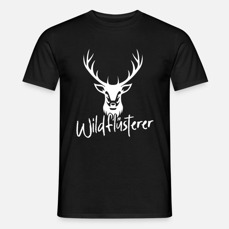 Jagen Hirsch Wild Flüsterer Jäger - Männer T-Shirt - Schwarz