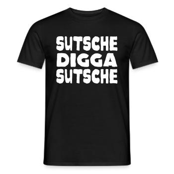 sutsche digga - Männer T-Shirt - Schwarz - Vorne - AI Model Male 178 light (178cm)