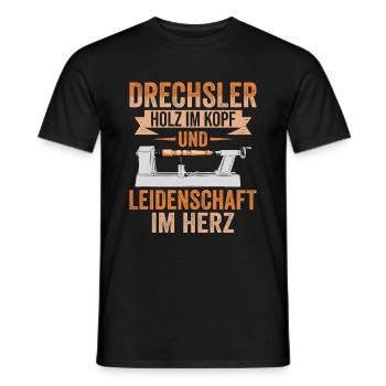 Drechsler Leidenschaft Drechselbank Drechseln - Männer T-Shirt - Schwarz - Vorne - AI Model Male 178 light (178cm)