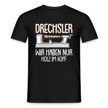 Lustiger Drechsler Spruch Drechselbank Drechseln - Männer T-Shirt - Schwarz - Vorne - AI Model Male 178 light (178cm)