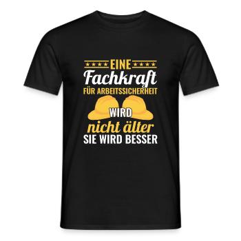 Fachkraft für Arbeitssicherheit wird besser Sifa - Männer T-Shirt - Schwarz - Vorne - AI Model Male 178 light (178cm)