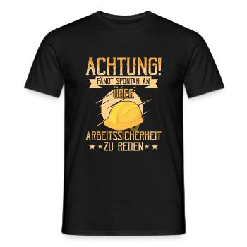 Redet spontan über Arbeitssicherheit Fachkraft Sif - Männer T-Shirt - Schwarz - Vorne - AI Model Male 178 light (178cm)