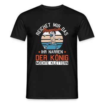 Klettern reichet mir Magnesium Kletterer Bouldern - Männer T-Shirt - Schwarz - Vorne - AI Model Male 178 light (178cm)