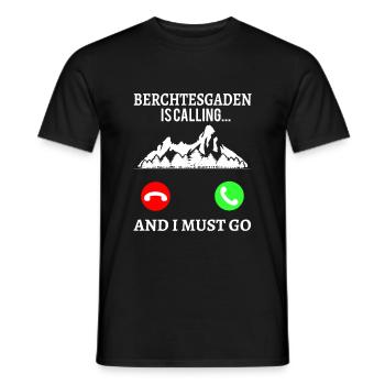 Watzmann Gipfel Berchtesgaden ruft Wandern - Männer T-Shirt - Schwarz - Vorne - AI Model Male 178 light (178cm)