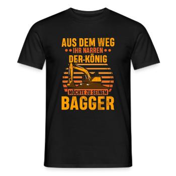 Baustelle aus dem Weg Bauleiter Retro - Männer T-Shirt - Schwarz - Vorne - AI Model Male 178 light (178cm)