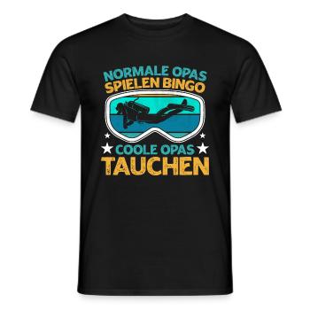 Coole Opas tauchen Taucher - Männer T-Shirt - Schwarz - Vorne - AI Model Male 178 light (178cm)