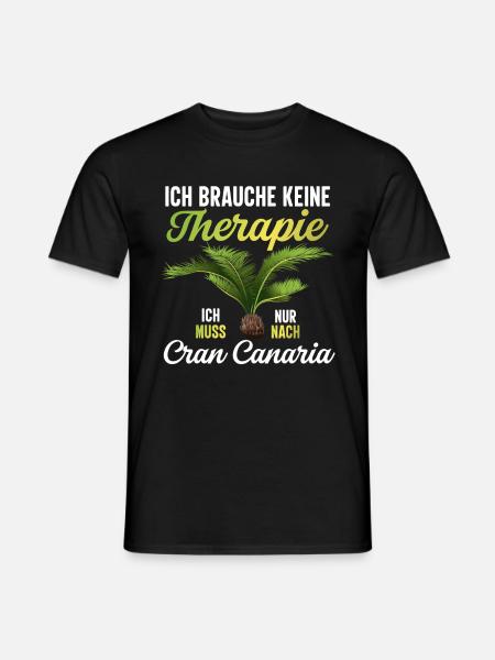 Gran Canaria keine Therapie Kanaren - Männer T-Shirt - Schwarz