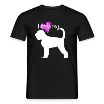 loveblackrussian - Männer T-Shirt - Schwarz - Vorne - AI Model Male 178 light (178cm)