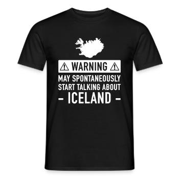 Idée drôle Islande cadeau - T-shirt homme - noir - Devant - AI Model Male 178 light (178cm)