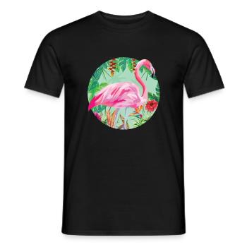 flamant - T-shirt homme - noir - Devant - AI Model Male 178 light (178cm)