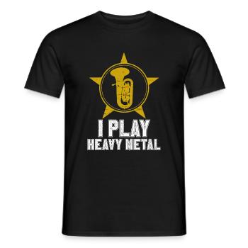 tuba - Men's T-Shirt - black - Front - AI Model Male 178 light (178cm)