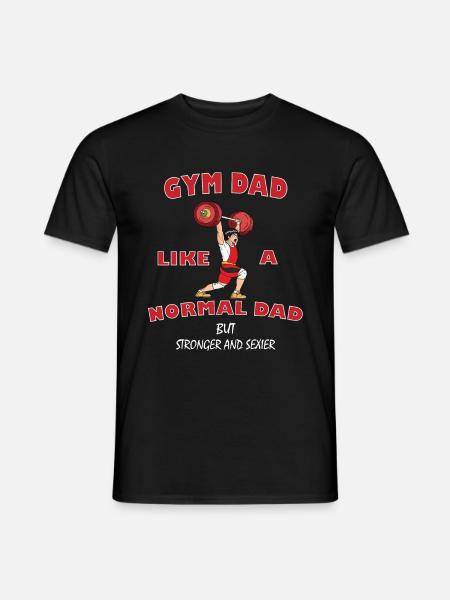 GYM DAD- Fitness Vater Lustiges Geschenk Gym Papa - Männer T-Shirt - Schwarz