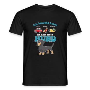 chien femmes voitures argent amour chiens cadeau - T-shirt homme - noir - Devant - AI Model Male 178 light (178cm)