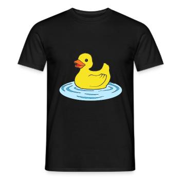rubber duck - Men's T-Shirt - black - Front - AI Model Male 178 light (178cm)