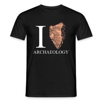 Amour archéologie rétro pierre - T-shirt homme - noir - Devant - AI Model Male 178 light (178cm)
