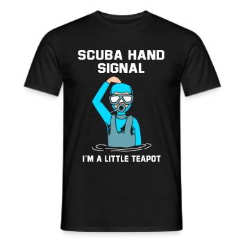 Taucher Handzeichen Scuba Diving - Männer T-Shirt - Schwarz - Vorne - AI Model Male 178 light (178cm)