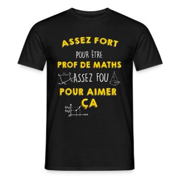 Maths homme fort, cadeau métier mathématiques - T-shirt homme - noir - Devant - AI Model Male 178 light (178cm)