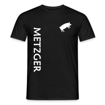 Metzger, Fleischer, Schlachter - Männer T-Shirt - Schwarz - Vorne - AI Model Male 178 light (178cm)