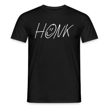 Der original HONK - Männer T-Shirt - Schwarz - Vorne - AI Model Male 178 light (178cm)