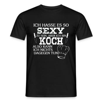 Sexy Koch - Männer T-Shirt - Schwarz - Vorne - AI Model Male 178 light (178cm)