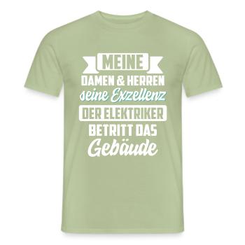 Elektriker - Männer T-Shirt - Sage - Vorne - AI Model Male 178 light (178cm)