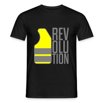 Révolution France gilets jaunes gilets jaunes 1789 - T-shirt homme - noir - Devant - AI Model Male 178 light (178cm)