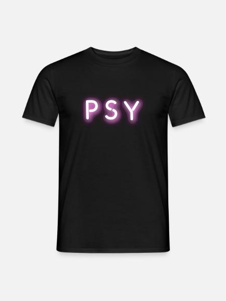 psychedelic trance psytrance psy Neon Farben - Männer T-Shirt - Schwarz