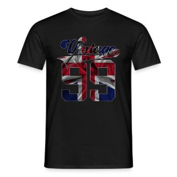 27E ANNIVERSAIRE UK MILLÉSIME 1999 - T-shirt homme - noir - Devant - AI Model Male 178 light (178cm)