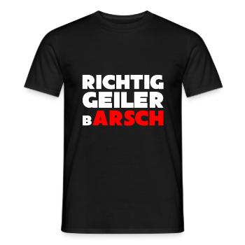 Richtig geiler Barsch Barsche angeln t shirt Angel - Männer T-Shirt - Schwarz - Vorne - AI Model Male 178 light (178cm)
