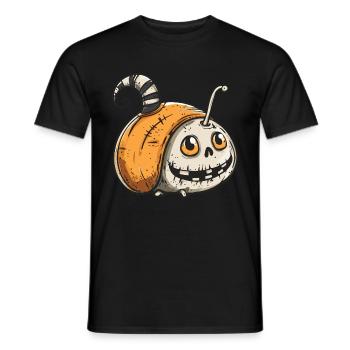 Schnecke Halloween Lustig Zombie - Männer T-Shirt - Schwarz - Vorne - AI Model Male 178 light (178cm)