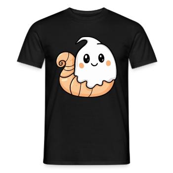 Schnecke Halloween Lustig Geist - Männer T-Shirt - Schwarz - Vorne - AI Model Male 178 light (178cm)