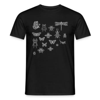 Insekten Schmetterling Grashüpfer Käfertreffen - Männer T-Shirt - Schwarz - Vorne - AI Model Male 178 light (178cm)