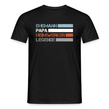 Papa der Heimwerker - Männer T-Shirt - Schwarz - Vorne - AI Model Male 178 light (178cm)