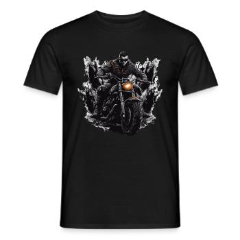 Motorcycle Biker - Men's T-Shirt - black - Front - AI Model Male 178 light (178cm)