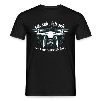 Ich Seh, Ich Seh - Drohnen - Männer T-Shirt - Schwarz - Vorne - AI Model Male 178 light (178cm)