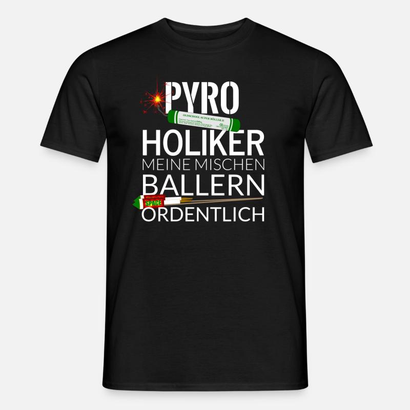 Pyroholiker Pyro Feu d'artifice - T-shirt homme - noir