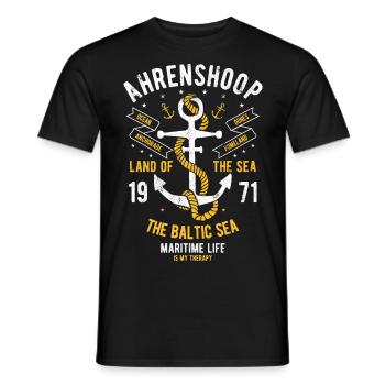 AHRENSHOOP MER BALTIQUE FISHLAND Darss Gifts T-shirts - T-shirt homme - noir - Devant - AI Model Male 178 light (178cm)