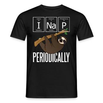 Paresseux - I Nap Periodically - T-shirt homme - noir - Devant - AI Model Male 178 light (178cm)